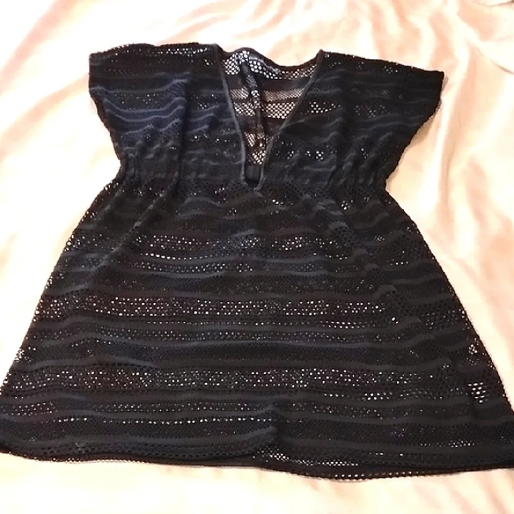 Club Z Collection Womens Black Netted Cover Up, Size: M